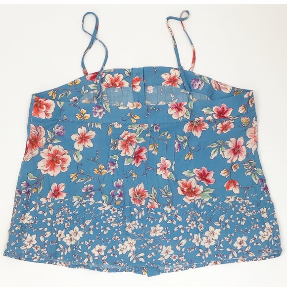 Blue Vintage Boho Floral Cami Top for Women - Picture 7 of 8